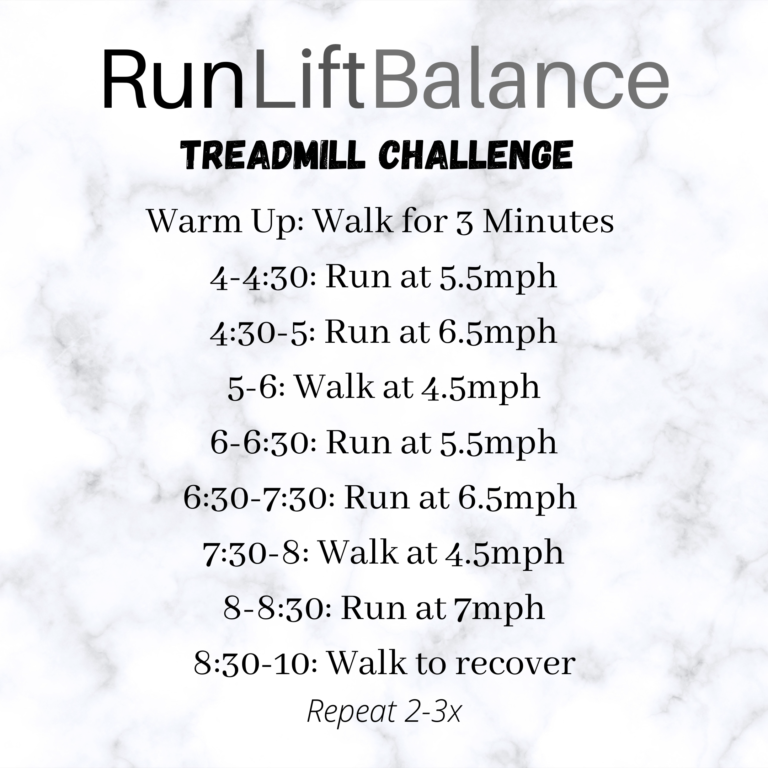 Treadmill Challenge - Run Lift Balance