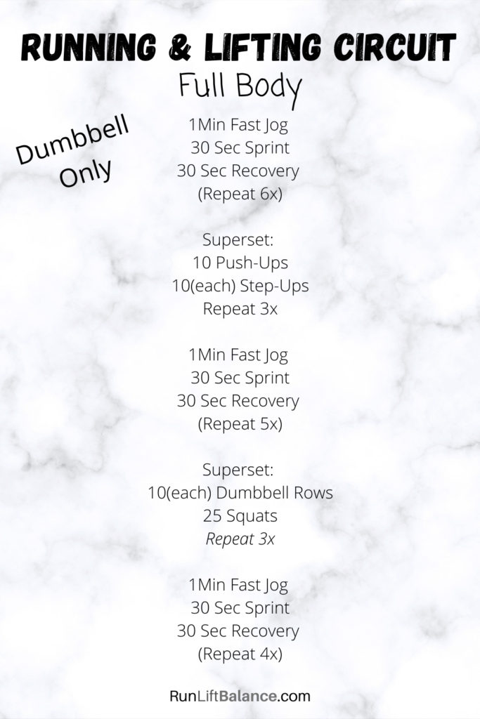 Running and Lifting Circuit Workout