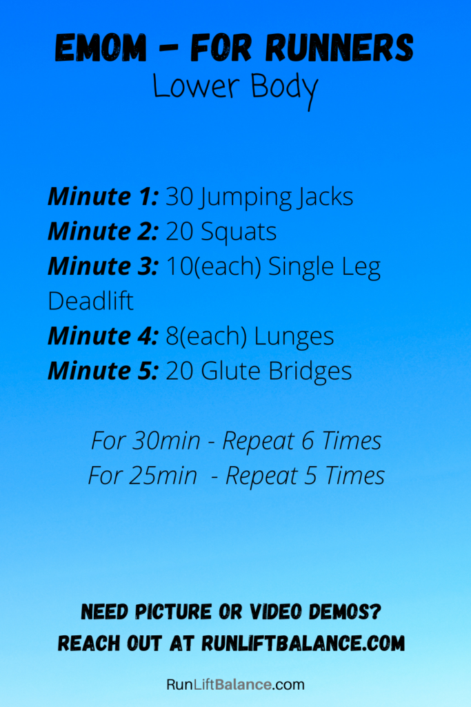 Lower Body EMOM Workout for Runners