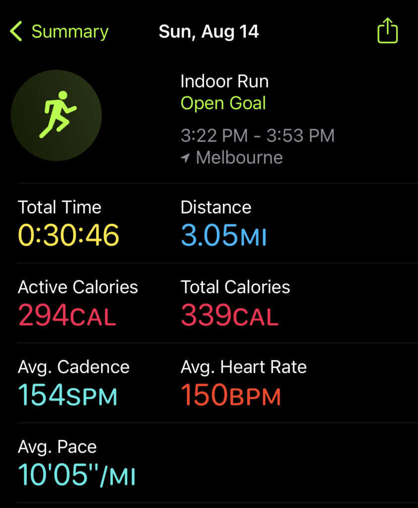 3 Mile Run No Walking Stats