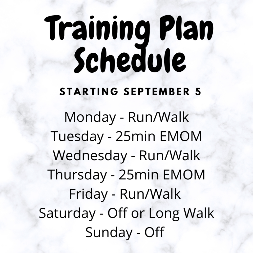 Training plan Schedule