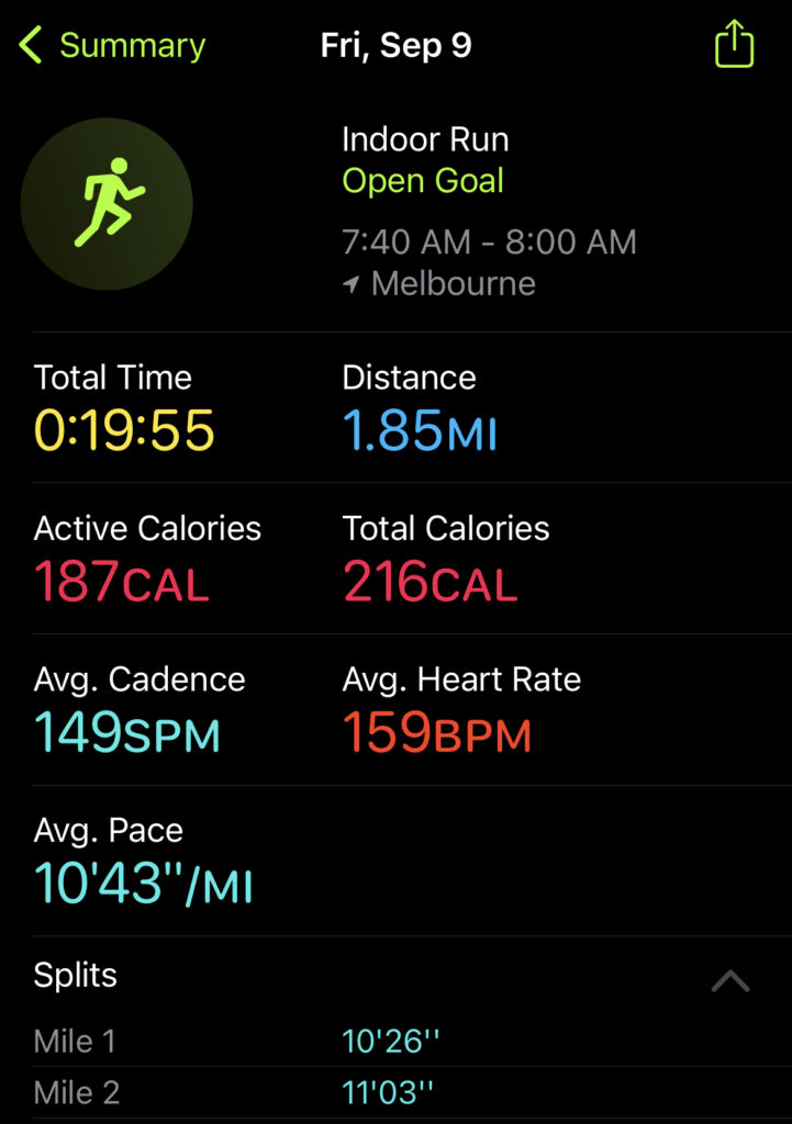 Five hard miles stats