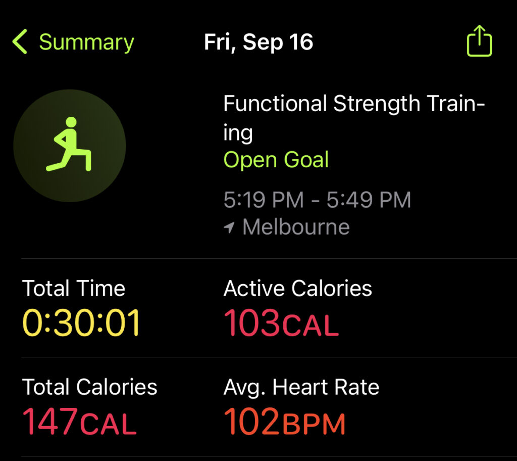 Peloton Classes - 30Min Bike & 30 Min Strength for Runners Strength Stats