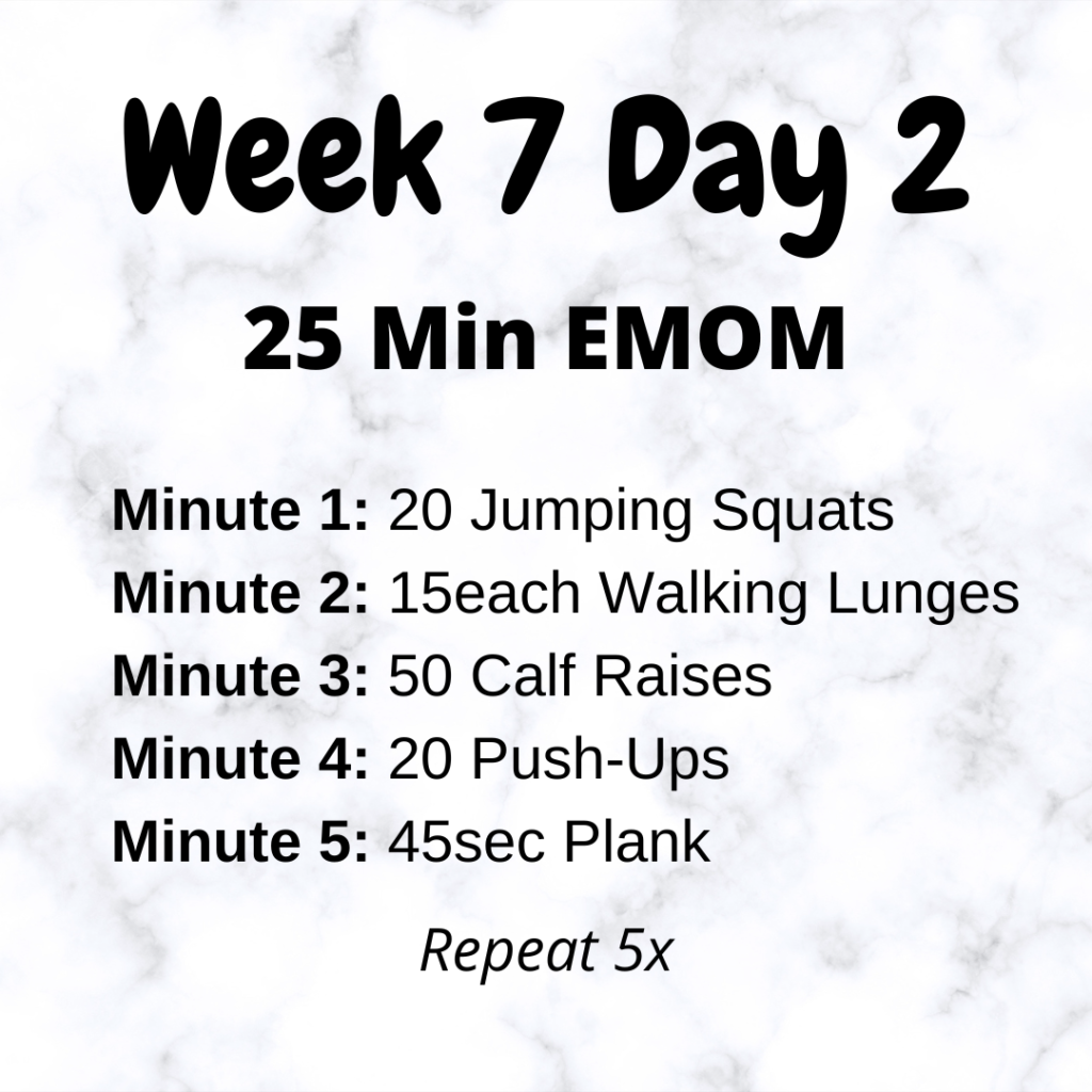 Running for Beginners Week 7 Day 2 EMOM Workout