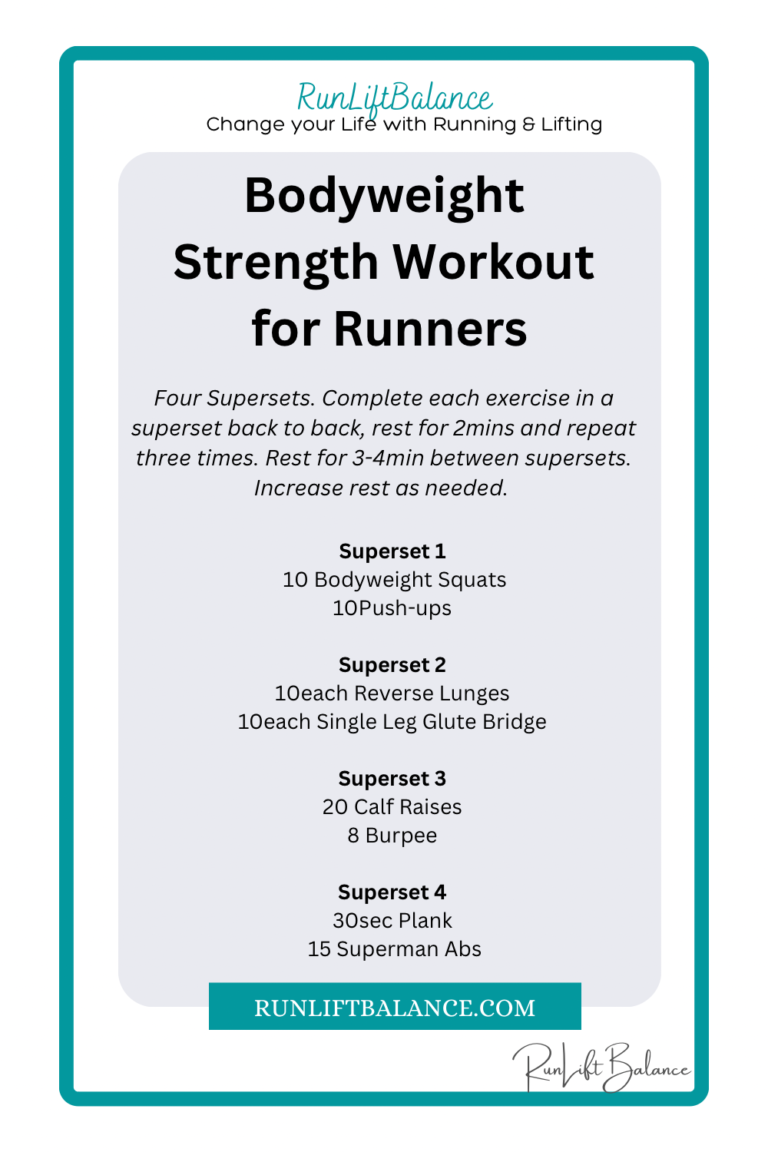 Bodyweight Strength Workout for Runners - Run Lift Balance