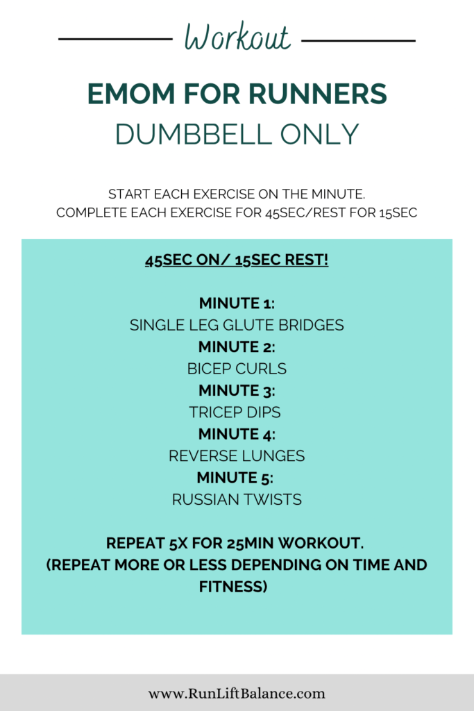 Circuit Workout for Runners EMOM Style.